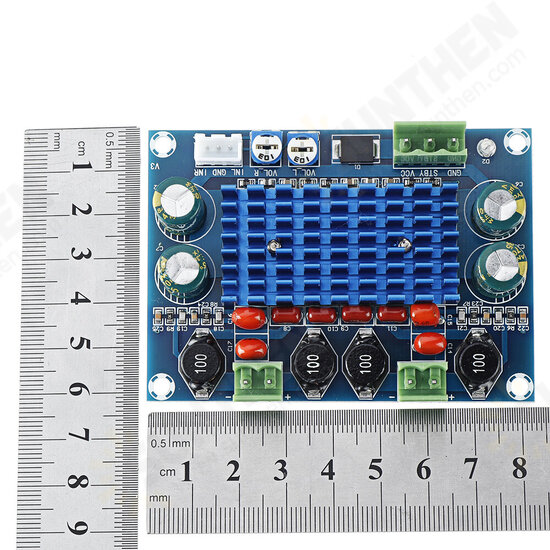 XH-M572 High-power Digital Power Amplifier Board TPA3116D2 Chassis Dedicated to Plug-in 5-28V Output 120W