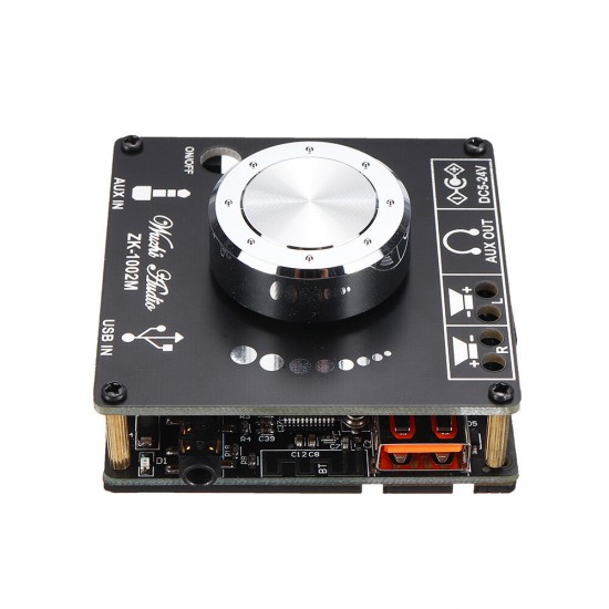 ZK-1002M 100W+100W Bluetooth 5.0 Power Audio Amplifier board Stereo AMP Amplificador Home Theater AUX USB 100W*2