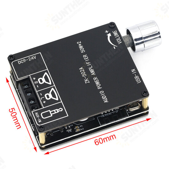 ZK-502A Bluetooth Audio Digital Power Amplifier Board Module 2.0 Stereo Dual Channel 50W + 50W