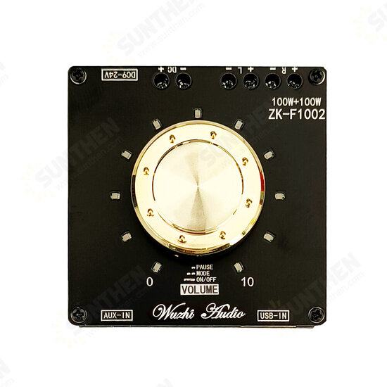 ZK-F1002 Volume Indicator bluetooth Audio Power Amplifier Board Module TPA3116D2 Stereo 100Wx2