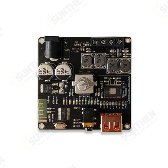 ZK-F502H Cool Volume Indicator Bluetooth Audio Power Amplifier Board Module TPA3116D2 Stereo 50W+50W