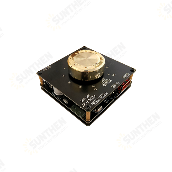 ZK-F502H Cool Volume Indicator Bluetooth Audio Power Amplifier Board Module TPA3116D2 Stereo 50W+50W