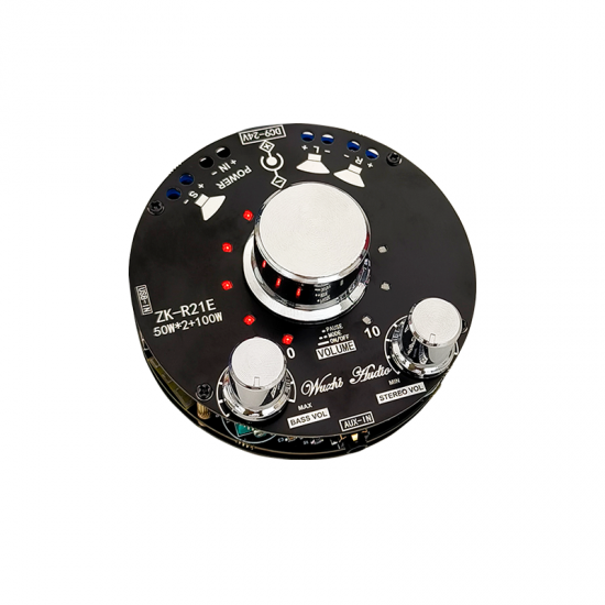ZK-R21E Volume Indicator bluetooth Audio Power Amplifier Board 2.1 Channel Subwoofer Module