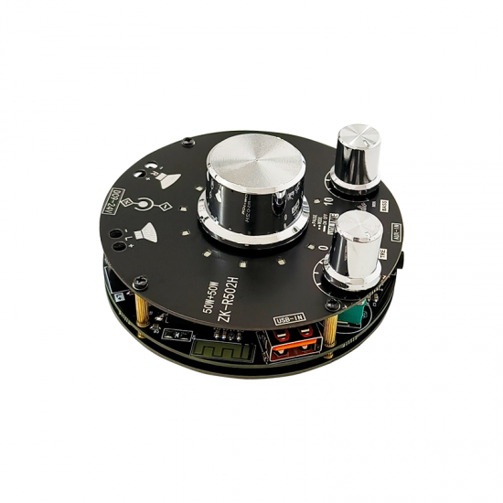 ZK-R502H Bluetooth Audio Power Amplifier Board Module TPA3116D2 High-Low Bass 50Wx2 Stereo 2.0 Channel Amplifier Speaker