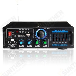 2000W Dual Channel Wireless bluetooth 5.0 Stereo Amplifier Digital HiFi Audio Power Amplifier Mixer Support FM Function Remote Control for Stage Home Car Karaoke 2000W Dual Channel Wireless bluetooth 5.0 Stereo Amplifier Digital HiFi Audio Power Amplifier Mixer Support FM Function Remote Control for Stage Home Car Karaoke