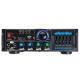 2000W Dual Channel Wireless bluetooth 5.0 Stereo Amplifier Digital HiFi Audio Power Amplifier Mixer Support FM Function Remote Control for Stage Home Car Karaoke