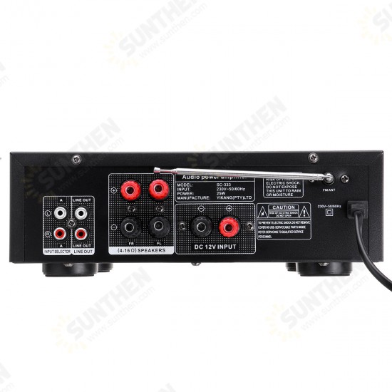 2000W Dual Channel Wireless bluetooth 5.0 Stereo Amplifier Digital HiFi Audio Power Amplifier Mixer Support FM Function Remote Control for Stage Home Car Karaoke