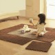 10 Pcs 30x30x1cm Children EVA Suede Mats Stitching Carpet Floor Mat Comfortable Soft Anti-skid Play Pad for Living Room Bedroom