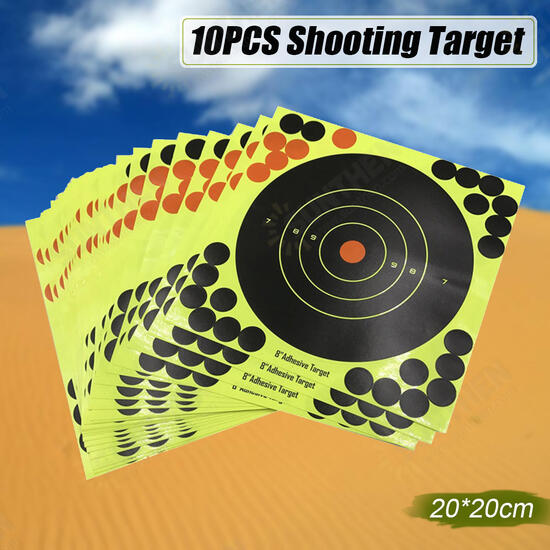 10PCS Shooting Adhesive Targets Splatter Reactive Target Sticker Paper 20*20CM