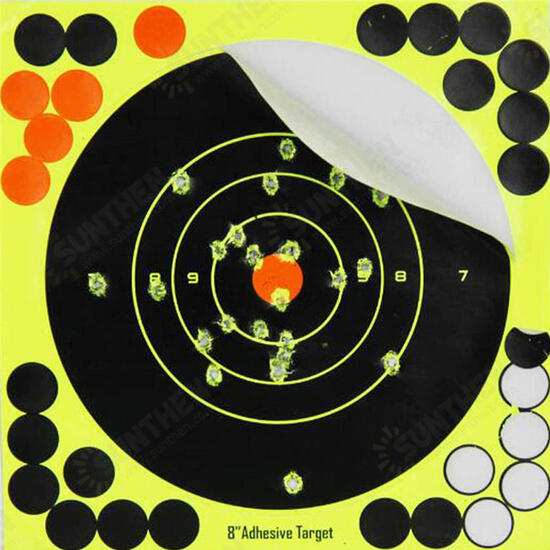 10PCS Shooting Adhesive Targets Splatter Reactive Target Sticker Paper 20*20CM