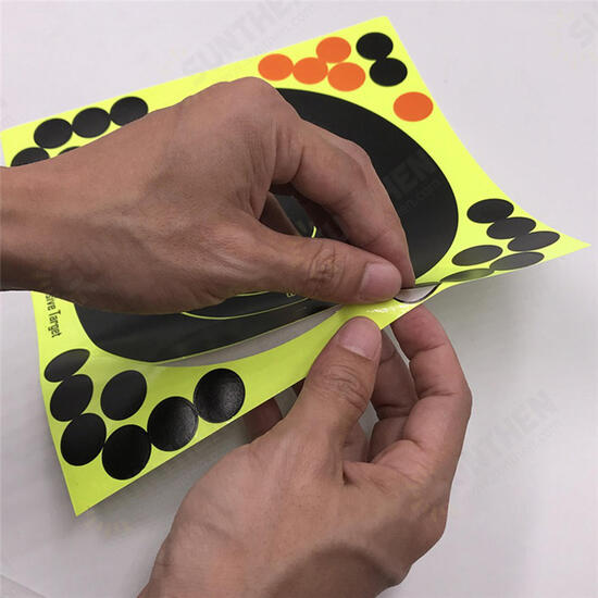 10PCS Shooting Adhesive Targets Splatter Reactive Target Sticker Paper 20*20CM