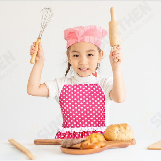 13Pcs Apron Kids Cooking Baking Set Kitchen Girls Toys Chef Role Play Children Costume Pretend Play Set Improve Practical＆Thinking Ability