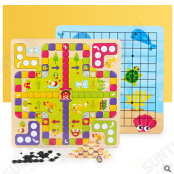2 In 1 Traditional Wooden Ladders Flight Chess Ladders Gobang Home Parent-child Games Toy 2 In 1 Traditional Wooden Ladders Flight Chess Ladders Gobang Home Parent-child Games Toy