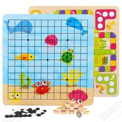 2 In 1 Traditional Wooden Ladders Flight Chess Ladders Gobang Home Parent-child Games Toy 2 In 1 Traditional Wooden Ladders Flight Chess Ladders Gobang Home Parent-child Games Toy