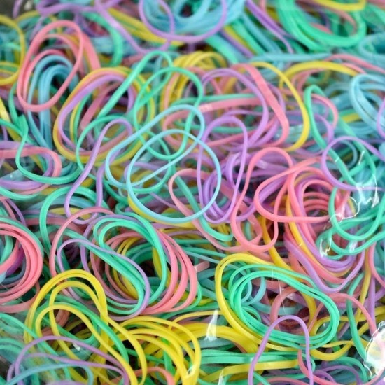 2000 Pcs Multicolor Disposable Elastic Rope Ponytail Rubber Band Hair Taping Children＆Adults Braided Hair