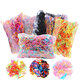 2000 Pcs Multicolor Disposable Elastic Rope Ponytail Rubber Band Hair Taping Children＆Adults Braided Hair