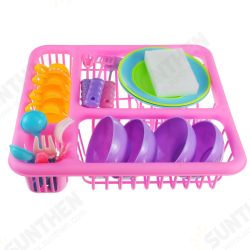 21 Pcs Kids Cooking Kitchenware Toys Children Drain Basket Toddler Gift Tableware Toys 21 Pcs Kids Cooking Kitchenware Toys Children Drain Basket Toddler Gift Tableware Toys