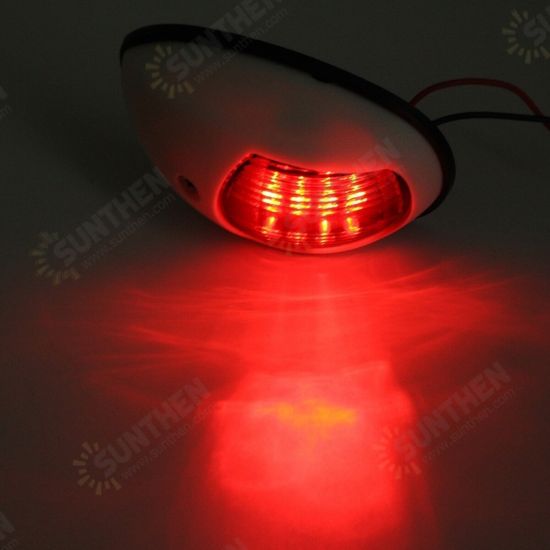 2PCS 12V IP66 Red+Green Marine Boat Yacht LED Mini Starboard/Port Navigation Lights Waterproof