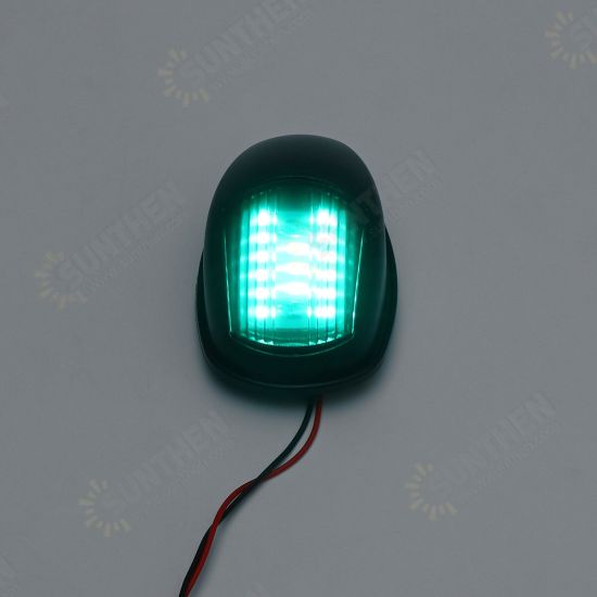 2PCS 12V IP66 Red+Green Marine Boat Yacht LED Mini Starboard/Port Navigation Lights Waterproof