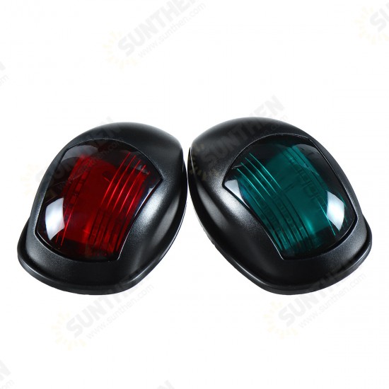 2PCS 12V IP66 Red+Green Marine Boat Yacht LED Mini Starboard/Port Navigation Lights Waterproof