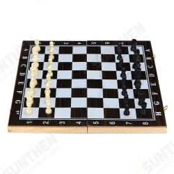 3-in-1 Folding Wood Chess Set Game Checkers Draughts Backgammon Toy Intelligence Development for Kids Adult 3-in-1 Folding Wood Chess Set Game Checkers Draughts Backgammon Toy Intelligence Development for Kids Adult