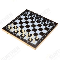 3-in-1 Folding Wood Chess Set Game Checkers Draughts Backgammon Toy Intelligence Development for Kids Adult 3-in-1 Folding Wood Chess Set Game Checkers Draughts Backgammon Toy Intelligence Development for Kids Adult