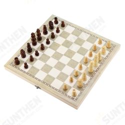 3 in 1 Folding Wooden Chess Set Checkers Backgammon Set Kids Adult Puzzle Game Toy 3 in 1 Folding Wooden Chess Set Checkers Backgammon Set Kids Adult Puzzle Game Toy