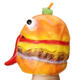 Burger Hamburger Latex Mask Fancy Dress Full Face Head Halloween Cosplay Party