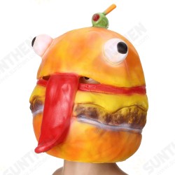 Burger Hamburger Latex Mask Fancy Dress Full Face Head Halloween Cosplay Party Burger Hamburger Latex Mask Fancy Dress Full Face Head Halloween Cosplay Party