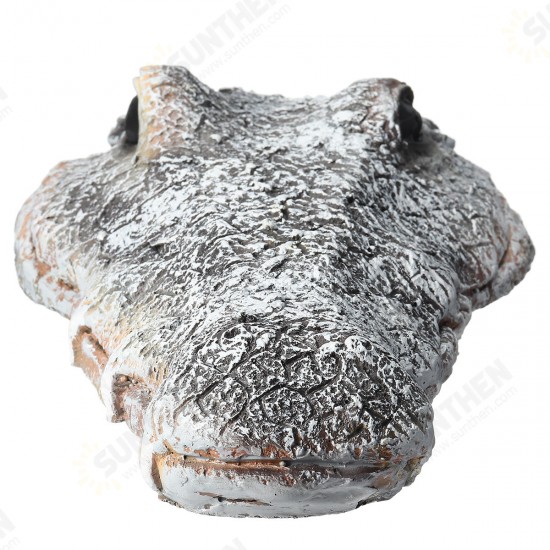 Floating Resin Crocodile Head Garden Pond Pool Realistic Water Features Decorations Pool Ornament