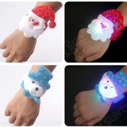 Kids Christmas Glowing Wristband Bracelet Ribbon Tree Decoration Santa Claus LED Cute Bracelet Kids Christmas Glowing Wristband Bracelet Ribbon Tree Decoration Santa Claus LED Cute Bracelet