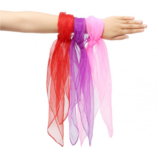 20PCS Silk Scarf Light and Breathable Children's Silk Scarf Dance Performance Props Decorations
