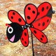 Windmill Red Ladybug and Yellow Bee Design Windmill Children Garden Decoration