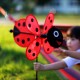 Windmill Red Ladybug and Yellow Bee Design Windmill Children Garden Decoration