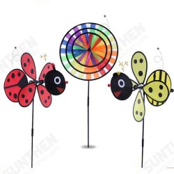 Windmill Red Ladybug and Yellow Bee Design Windmill Children Garden Decoration Windmill Red Ladybug and Yellow Bee Design Windmill Children Garden Decoration