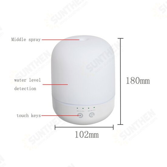 CAST-300A Aroma Diffuser Humidifier 4.5W 100ml Water Capacity Low Noise Touch Button with 7 Color LED Light