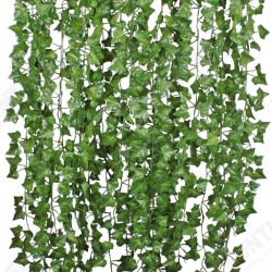 12pcs Artificial Greenery Vine Ivy Leaves Garland Hanging Wedding Party Garden Decorations 12pcs Artificial Greenery Vine Ivy Leaves Garland Hanging Wedding Party Garden Decorations