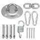 13Pcs Hammock Chair Hanging Basket Accessories Stainless Steel Fixed Buckles