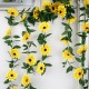 2PCS Artifical Sunflower Garland Flower Vine Wedding Floral Arch Decor Silk For Wedding Party Decoration