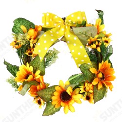 30/45CM Artificial Sunflower Pumpkin Pine Cone Berry Maple Leaf Halloween Wreath Door Decoration Thanksgiving 30/45CM Artificial Sunflower Pumpkin Pine Cone Berry Maple Leaf Halloween Wreath Door Decoration Thanksgiving