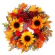 30/45CM Artificial Sunflower Pumpkin Pine Cone Berry Maple Leaf Halloween Wreath Door Decoration Thanksgiving