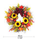 30/45CM Artificial Sunflower Pumpkin Pine Cone Berry Maple Leaf Halloween Wreath Door Decoration Thanksgiving