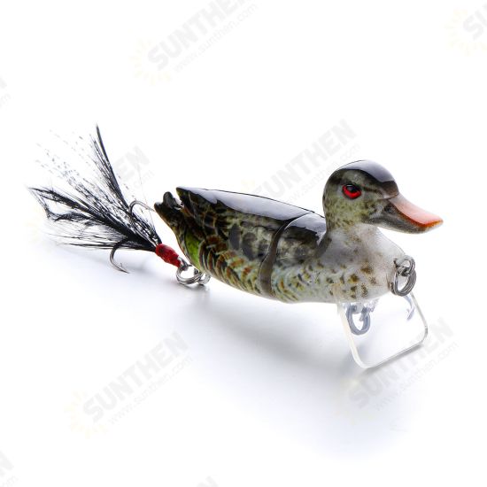 3D Eyes Duck Lure Artificial Fishing Bait Catching Topwater With Hooks Fishing