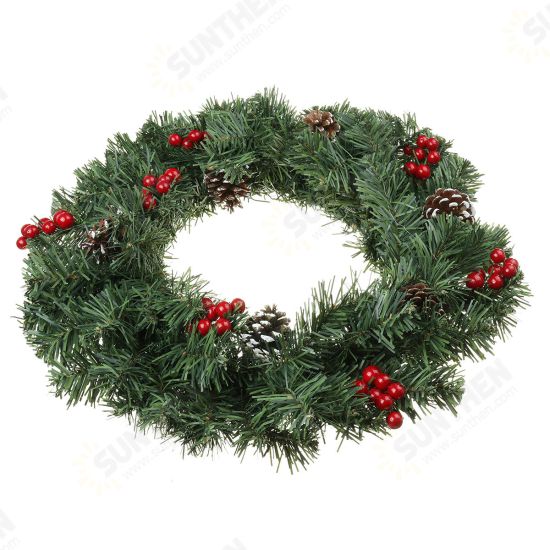 40/50/60cm Christmas Garland With Pine Cones XMAS Window Wreath Decorations