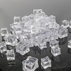 50Pcs Crystal Clear Artificial Acrylic Ice Cube Square Decor Photo Photography Props Decorations 50Pcs Crystal Clear Artificial Acrylic Ice Cube Square Decor Photo Photography Props Decorations
