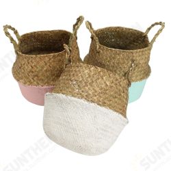 5PCS Mat Grass Belly Basket Storage Plant Pot Foldable Laundry Bag Room Decorative Flower Pot 5PCS Mat Grass Belly Basket Storage Plant Pot Foldable Laundry Bag Room Decorative Flower Pot