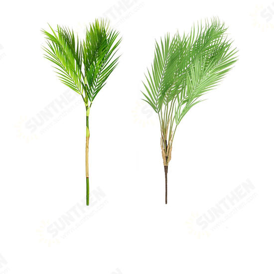 6/9 Branches Green Palm Leaves Plastic Fake Plant Artificial Leaf Home Adornment Decorations