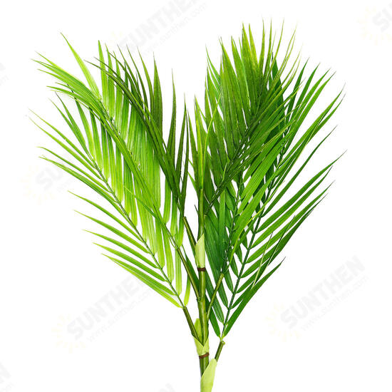 6/9 Branches Green Palm Leaves Plastic Fake Plant Artificial Leaf Home Adornment Decorations