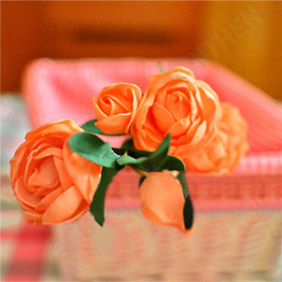 7 Heads Artificial Camellia Handmade Flowers Simulation Camellia Home Decoration