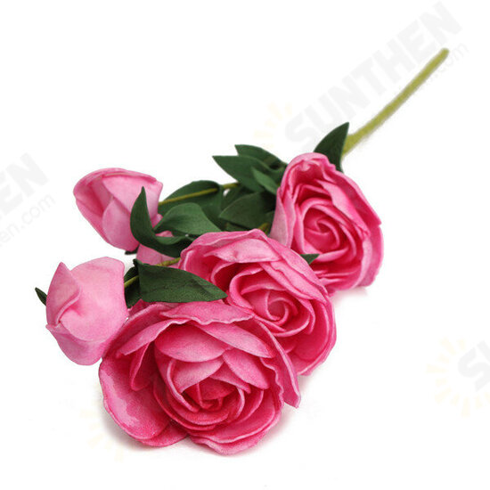 7 Heads Artificial Camellia Handmade Flowers Simulation Camellia Home Decoration